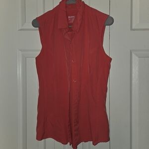 Reel Legends Bold Coral Sleeveless Blouse